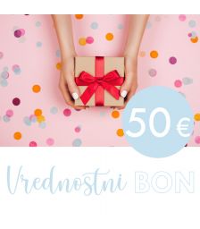 Vrednostni darilni bon Hiša daril - 50 EUR (Vrednostni bon, izvajalec storitev: HIŠA DARIL d.o.o.)