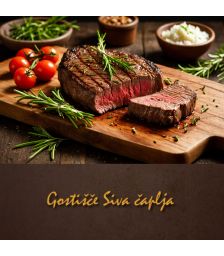 Odličen steak za 2 osebi, Gostišče Siva čaplja, Trnovska vas (Vrednostni bon, izvajalec storitev: TRINKAUS JANKO S.P.)