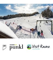 {[sl]:Celodnevna vikend vstopnica za smučanje na smučišču Poseka za dve osebi, Ravne na Koroškem (Vrednostni bon, izvajalec storitev: Zavod za kulturo, špor