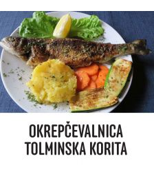 Postrv na žaru s štokanjem za 2 osebi, Okrepčevalnica Tolminska korita, Zatolmin (Vrednostni bon, izvajalec storitev: OKREPCEVALNICA TOLMINSKA KORITA D.O.O.)
