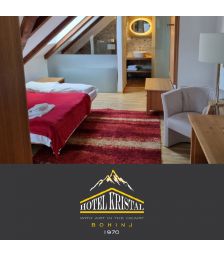 Romantična nočitev v suiti Hotela Kristal za 2 osebi, Bohinj (Vrednostni bon, izvajalec storitev: KRISTAL - BOHINJ, d.o.o.)