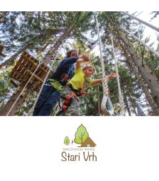 Družinska karta za 2 odrasli osebi + 1 otroka za obisk v družinskem adrenalinskem parku, Družinski park Stari Vrh, Poljane nad Škofjo Loko (Vrednostni bon, izvajalec storitev: VEVRCA D.O.O.)