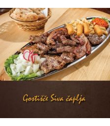 Plošča "Balkan" za dve osebi, Gostilna Siva čaplja, Trnovska vas (Vrednostni bon, izvajalec storitev: TRINKAUS JANKO S.P.)