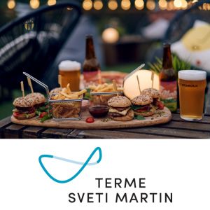 Plošča mini burgerjev in pijača za 2 osebi, Terme Sveti Martin (Vrednostni bon, izvajalec storitev: TOPLICE SVETI MARTIN d.o.o.)