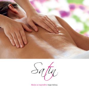 Terapevtska masaža hrbta za 1 osebo, Atelje Satin, Novo mesto (Vrednostni bon, izvajalec storitev: ATELJE SATIN d.o.o.)