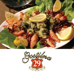 Lignjeva plošca za 2 osebi, Gostilna 29, Lenart (Vrednostni bon, izvajalec storitev: GOSTINSTVO 29 d.o.o.)