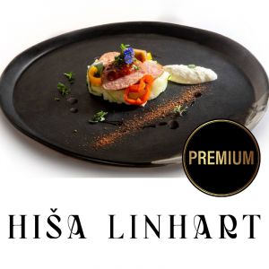 1 x nočitev z zajtrkom in 4-hodni chefov jedilnik za dve osebi, Hiša Linhart, Radovljica (Vrednostni bon, izvajalec storitev: SOUVENIR d.o.o.)