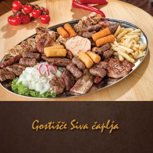 Plošča "Siva čaplja" za dve osebi, Gostilna Siva čaplja, Trnovska vas (Vrednostni bon, izvajalec storitev: TRINKAUS JANKO S.P.)